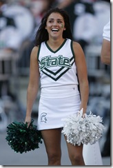 20 October 2007:  Michigan State Spartans  cheerleader during the Spartans 24-17 loss to the Ohio State Buckeyes in Columbus Ohio.