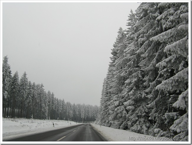 Зимняя дорога в Hambachtal Зимняя дорога в Hambachtal