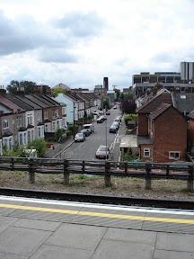 Our house is directly behind the tall buliding in the distance, ho, ho ho, Hounslow!