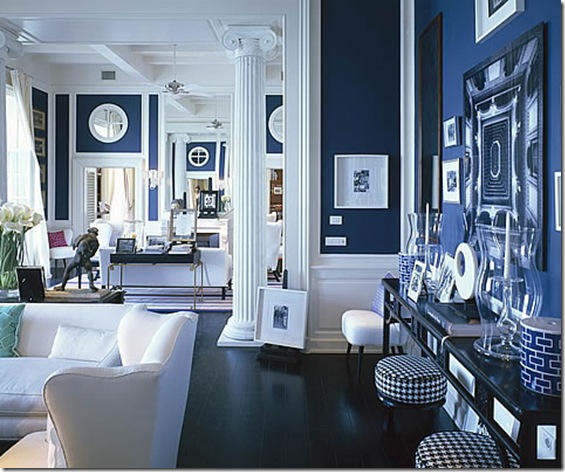 Blue and White Interiors
