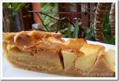 tarte pommes crème speculoos morceau