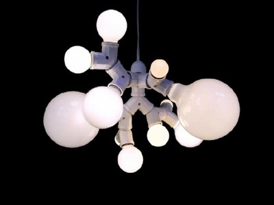 Mathieu MERCIER, Lampe double douille, 1999 Mathieu MERCIER, Lampe double douille, 1999