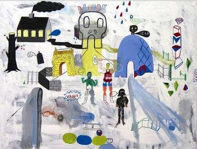 Peinture de Laurent Impeduglia, Stupidman Peinture de Laurent Impeduglia, Stupidman