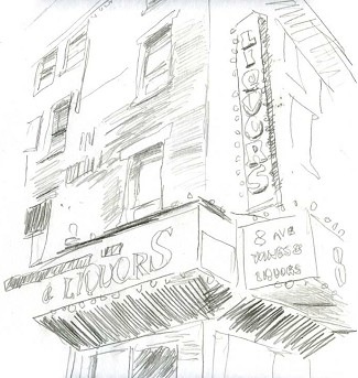 Wardell Milan, Drawing of Harlem (detail), 2009.