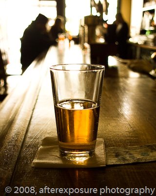 Cold beer in a North Beach bar.