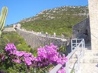 Walking the walls of Dubrovnik.