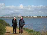 Michael walking with Paolo