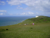 Walking across Tennyson Down.
