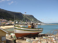 Boat in drydock.