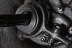 Inside the front of the old gearbox.