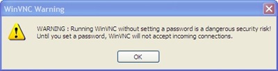 WinVNC Warning