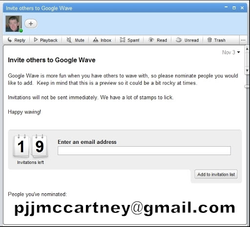 Google Wave Invite Google Wave Invite