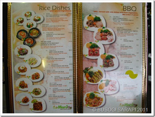 MARU RICE DISHES & BBQ© BUSOG! SARAP! 2011