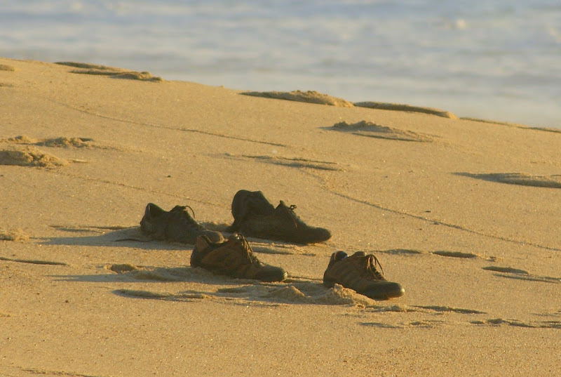 Sapatos a ver o mar