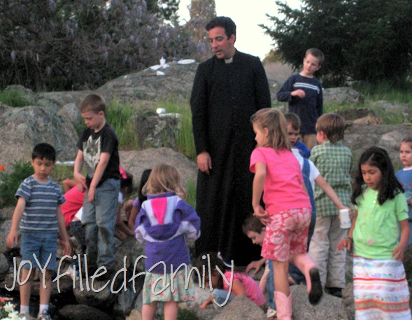father m and kids light