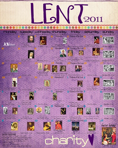 JOYfilledfamily Lenten Calendar 2011 16x20 JOYfilledfamily Lenten Calendar 2011 16x20