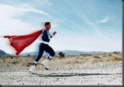 Superhero Running --- Image by © Corbis