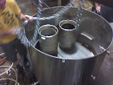 Two kegs in the hop back
