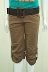 Knee Length Pants (Brown)