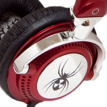 ifrogz EarPollution Nerve Pipe Headphones - Spider (Red/Chrome)