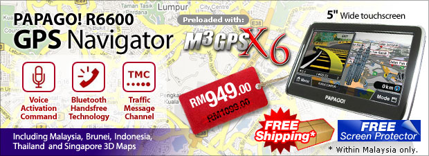 Papago! R6600 GPS (M3GPS X6 SE Edition)