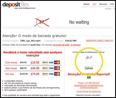 como fazer download no site deposit files - 02