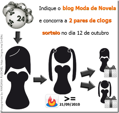 blog moda de novela sorteio clogs