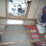 Green Show House - concrete thermal mass floor, sanded floor