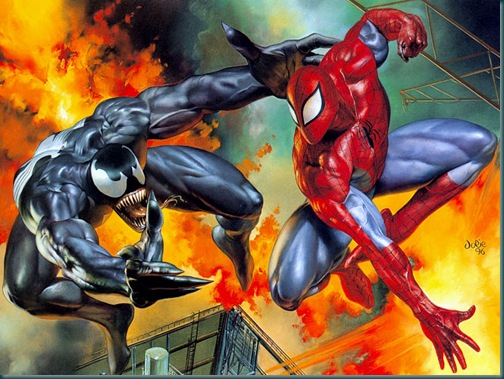 JLM-Julie Bell-Spiderman-vs-Venom