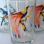 Vintage bird glassware