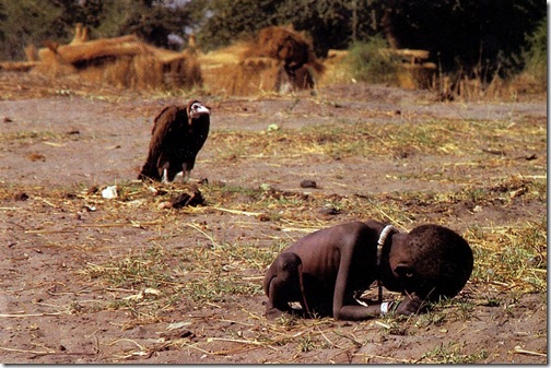 child and vulture