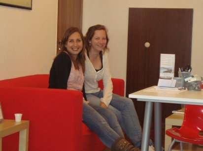 One of our Portuguese students with her teacher