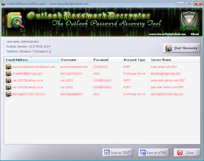 Recover Outlook Password With OutlookPasswordDecryptor Recover Outlook Password With OutlookPasswordDecryptor