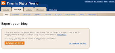 How to backup your Blogger blog