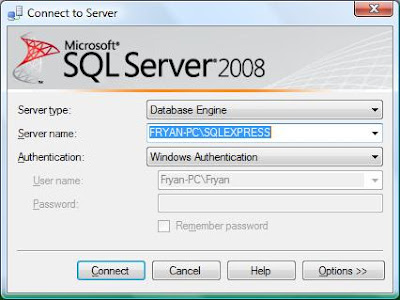 SSMS 2008 Connect to Server SSMS 2008 Connect to Server
