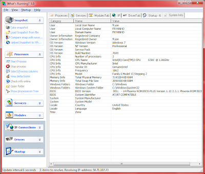 Whats Running System Information Whats Running System Information