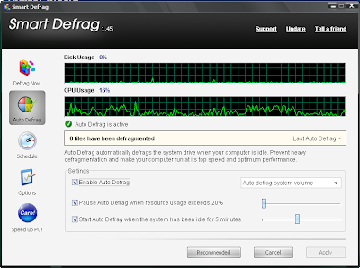 Auto pause defragmentation when system resources go low