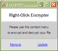 Uninstall Right Click Encrypter