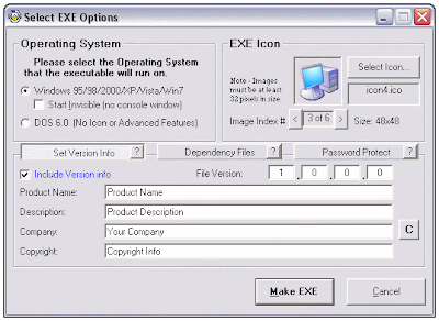 Advanced BAT to EXE Converter Options