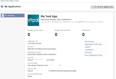 How to get your Facebook API Key and Application Secret