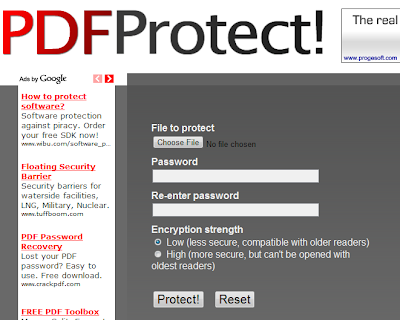 Add Password Protection To Your PDF Files Online