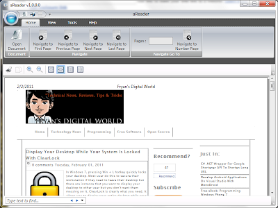 aReader: Enhanced XPS Document Reader