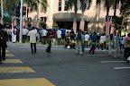 crowd in front of public bank