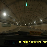 the tunnel has spherical roof since it is actually a round tunnel