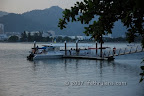 The ferry waiting at the jetty to leave for Penang Island