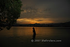 in a darker setting