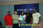 Kanun giving away prize for 5th place: Lanun Merdeka (Perumal Naidu Ramiah, Siva Kumar Ramayah, Malar Supramaniam, Lim Chuan Leng) Kanun giving away prize for 5th place: Lanun Merdeka (Perumal Naidu Ramiah, Siva Kumar Ramayah, Malar Supramaniam, Lim Chuan Leng)