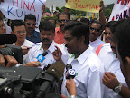 Acting Youth chief Mohan giving interview