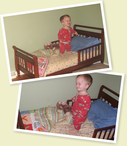 View Jumping on Bed