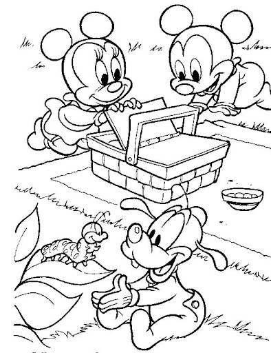 Dibujos de Mickey y Minnie para colorear e imprimir - Imagui